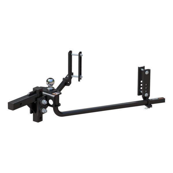 CURT TruTrack Round Bar Weight Distribution Hitch, 8,000 lb Capacity, with Sway Control