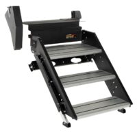 Lippert Solid Step 4.0 Lift Assist RV Steps, 3 Step Manual, 26 Inch Width, Black