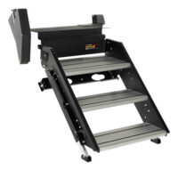 Lippert Solid Step 4.0 Lift Assist RV Steps, 3 Step Manual, 30 Inch Width, Black