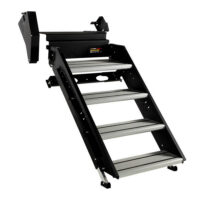 Lippert Solid Step 4.0 Lift Assist RV Steps, 4 Step Manual, 26 Inch Width, Black