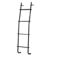 Surco Rear Door Ladder, 4 Rung, Black Aluminum, 250 lb Capacity