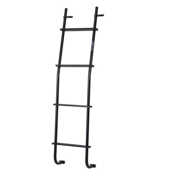 Surco Rear Door Ladder, 4 Rung, Black Aluminum, 250 lb Capacity