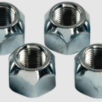 Lippert Lug Nut, Silver, 1/2x20 Thread, 6-Pack