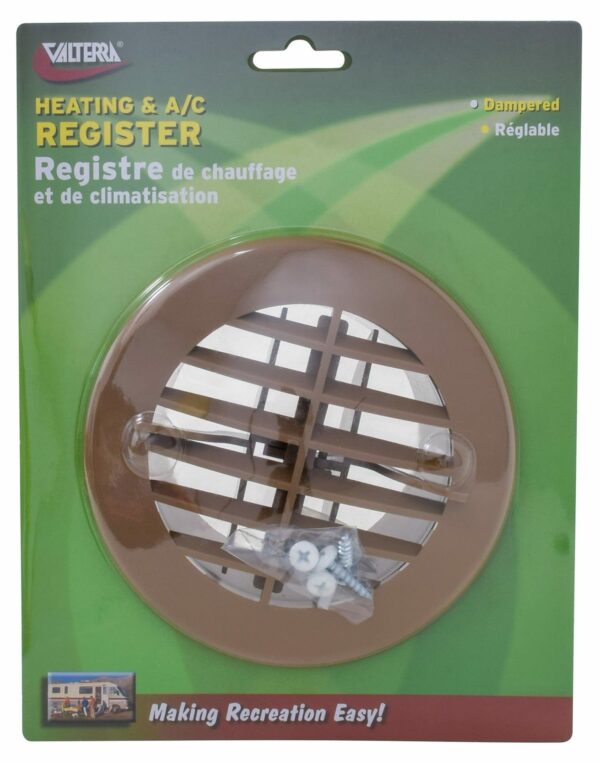 Valterra Heating/Cooling Register Beige, Round 5-3/8"
