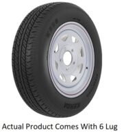 Americana ST-225-75-15 Tire/Wheel Assembly, Radial, White, 15 x 6 in