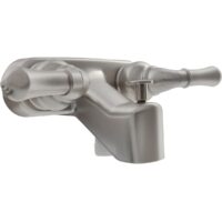 Dura Faucet Bathtub Faucet, Silver, with Diverter Spout and Lever Handles
