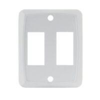 JR Products Type B Faceplate, Double Opening, White