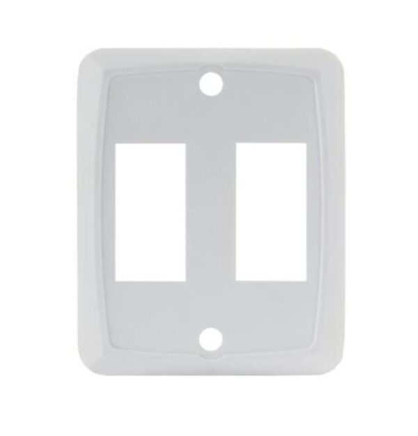 JR Products Type B Faceplate, Double Opening, White