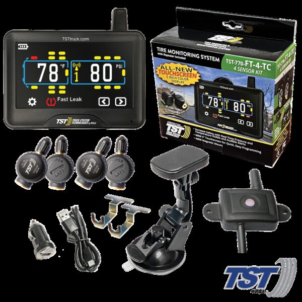 TST Tire Pressure Monitoring System, 4 Sensors, Flow-Through Valve Stem