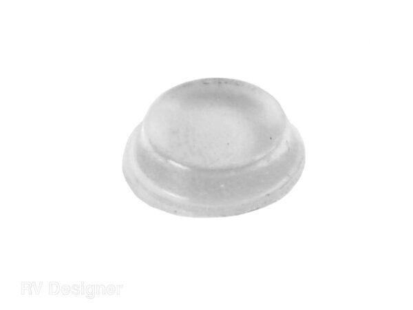 RV Designer Self-Adhesive Door Stop Bumpers, Clear, Set of 12
