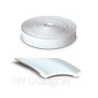 RV Designer Trim Molding Insert, White Vinyl, 1-Inch, 25-Foot Roll
