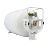Flame King Propane Tank, 7 Gallon, Permanent Mount, White