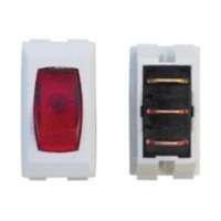 Valterra Interior Light Switch, Rocker, Red or White, 125 Volt, Illuminated