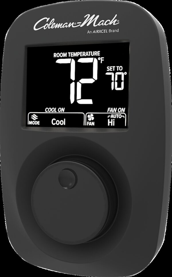 Coleman Mach RV Wall Thermostat, 12V LCD Display with Fan Speed Control