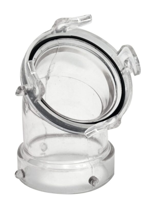 Valterra 45-Degree Sewer Adapter, Transparent