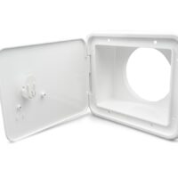 B&B Molders Access Door, Lockable, White