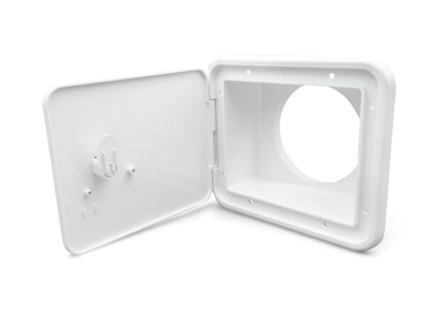 B&B Molders Access Door, Lockable, White