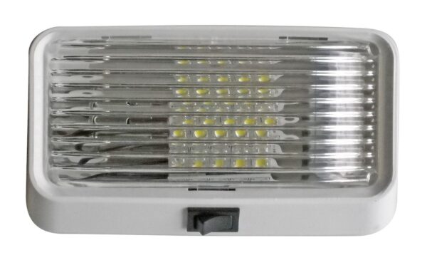 Valterra Rectangular Porch Light, 6 Inch, Incandescent, White with Switch
