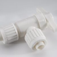 Elkhart Supply 1/2 Inch Fresh Water Stop Valve, Angle, White