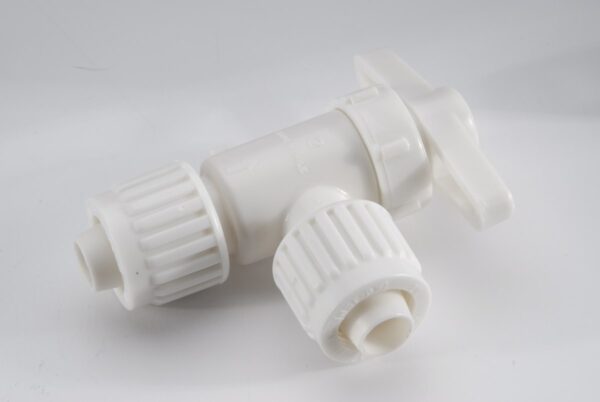 Elkhart Supply 1/2 Inch Fresh Water Stop Valve, Angle, White