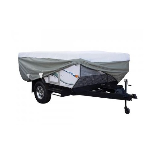 Classic Accessories Pop Up Camper Cover, 18 to 20 Feet, Gray and White