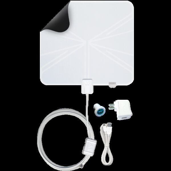 Winegard Rayzar Amplified Portable HD Antenna, White, Multi-Directional