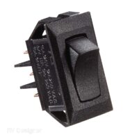 RV Designer 10 Amp SPDT Rocker Switch, Black