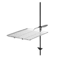 Stromberg Carlson Campfire Grill and Stake Set, 22 x 15 Inch, Chrome