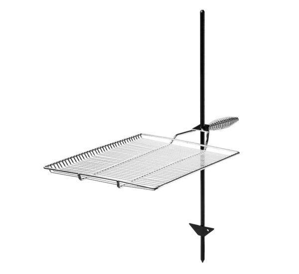 Stromberg Carlson Campfire Grill and Stake Set, 22 x 15 Inch, Chrome