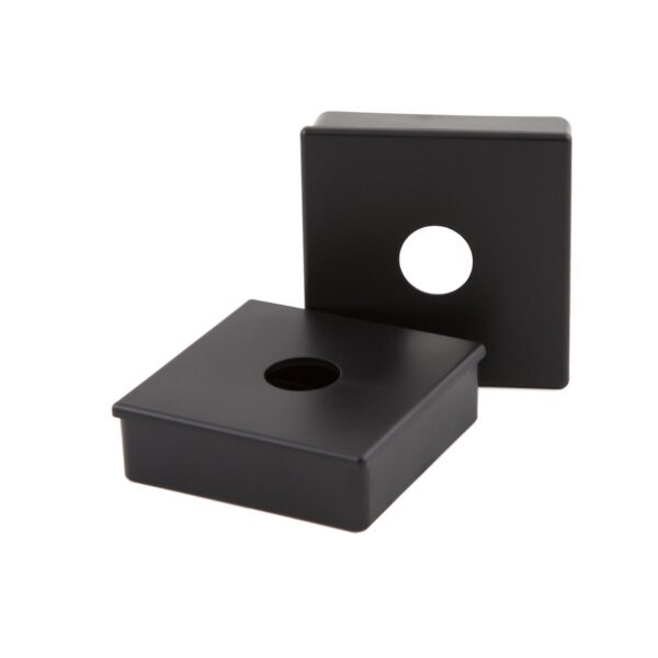 Duraflex Sewer Hose Storage Carrier Cap, 4 Inch Square, Black
