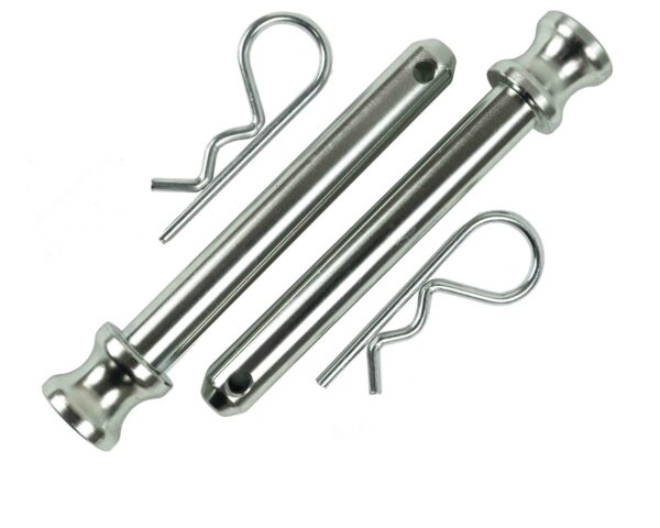 BulletProof Hitches Corrosion-Resistant Hitch Pins (Set of 2), 5/8" x 5.625", Silver