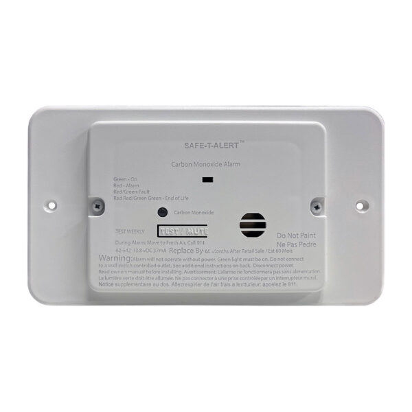 MTI Industries 12V Carbon Monoxide Detector, White, Battery-Powered