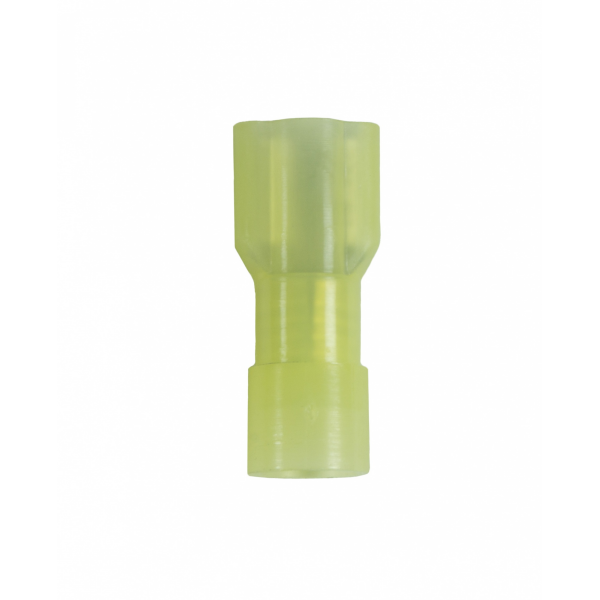 WirthCo Yellow 1/4 Inch Female Quick Disconnect Terminal, 12-10 Gauge