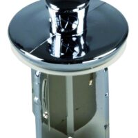 JR Products Sink Drain Stopper, Silver Plastic Pop-Up