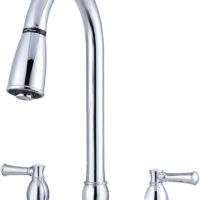 Dura Faucet Pull-Out Kitchen Faucet, 8 Inch, Chrome Plated
