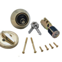 AP Products Entry Door Deadbolt Lock, Gold, Stainless Steel