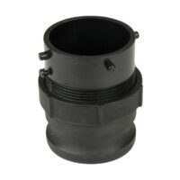 Lippert Sewer Hose Connector, Male Cam to Male Bayonet, Black