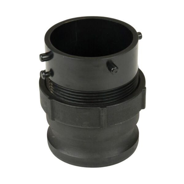 Lippert Sewer Hose Connector, Male Cam to Male Bayonet, Black