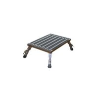 Safety Step Step Stool, 16" x 24" x 7-8.5", Adjustable, 1000 lb Capacity, Gray
