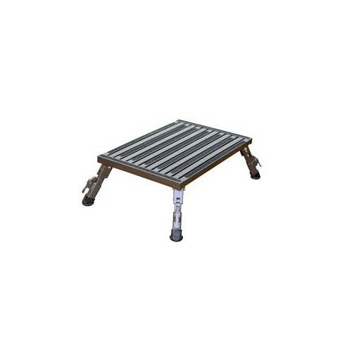 Safety Step Step Stool, 16" x 24" x 7-8.5", Adjustable, 1000 lb Capacity, Gray
