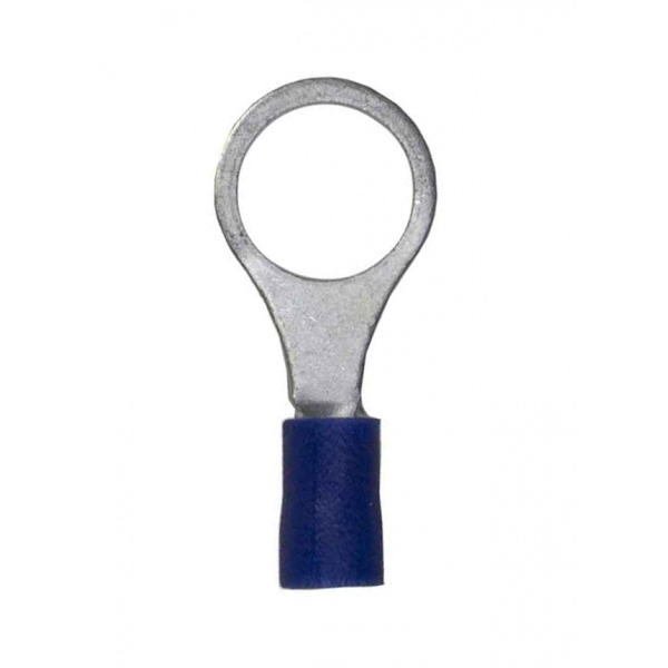 WirthCo 3/8 Inch Ring Terminal, 16–14 Gauge, Blue, Pack of 100
