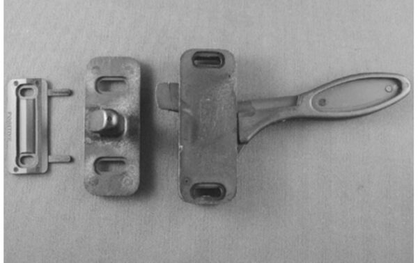 Strybuc Screen Door Latch, Left-Hand, Philips, Black