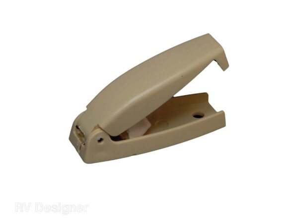 RV Designer Plastic Door Catch, Round Edge, Beige, Set of 2