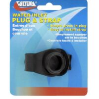 Valterra Fresh Water Inlet Cap, Plug-Strap, Lockable, Black