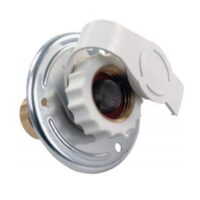 JR Products Fresh Water Inlet with Check Valve, 1/2 Inch Female, Silver