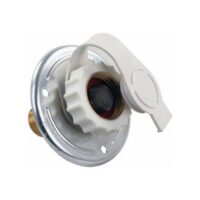 JR Products Fresh Water Inlet with Check Valve, 1/2 Inch Male, Silver
