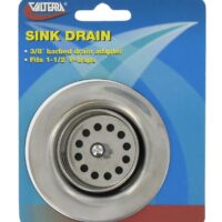 Valterra Sink Drain Assembly, 2-1/8", Chrome-Plated, Silver