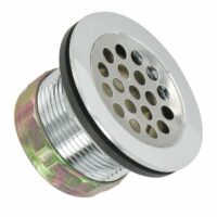 Valterra RV Shower Drain Pan, 2-1/2" Stainless Steel Flange with Tap
