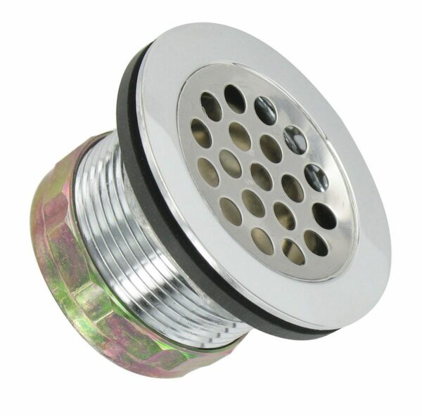 Valterra RV Shower Drain Pan, 2-1/2" Stainless Steel Flange with Tap