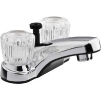 Dura Faucet 2-Handle Bathroom Faucet, Chrome Plated, 4-Inch Deck Mount